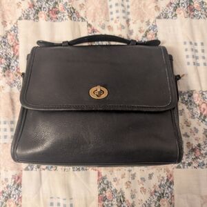 Vintage Navy Coach Court Bag